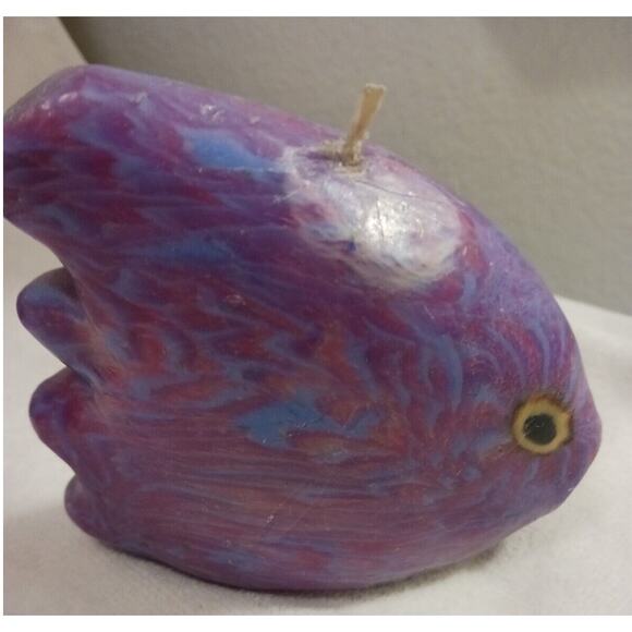 2 Candles Angel Clown Fish Romantic Kissing Lips Colorful Tropical 1970s Collect - Picture 13 of 16